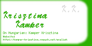 krisztina kamper business card